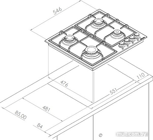 Варочная панель Monsher MHG 61 X