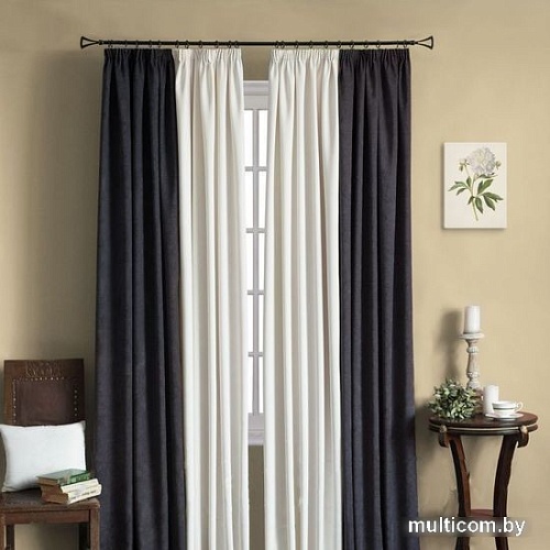 Комплект штор Pasionaria Керти 400x270 (темно-серый/белый)