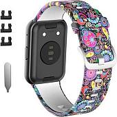 Ремешок Rumi силиконовый для Huawei Watch FIT, Watch FIT Elegant (цирк)