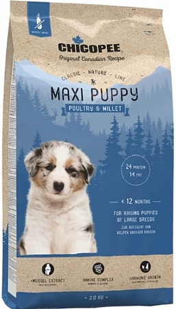 Сухой корм для собак Chicopee CNL Maxi Puppy Poultry & Millet 15 кг