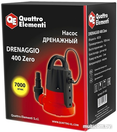 Дренажный насос Quattro Elementi Drenaggio 400 Zero