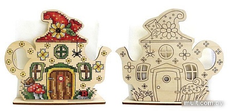 Набор для вышивания Щепка Салфетница. Сказочный дом