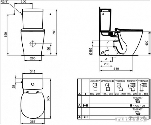 Унитаз Ideal Standard Connect AquaBlade E039701