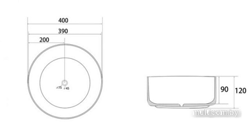 Умывальник Abber Bequem AC2109GS (серебристый)