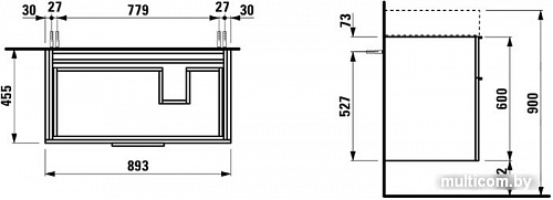 Laufen Тумба под умывальник Kartell 4076020336311 (белый лак)