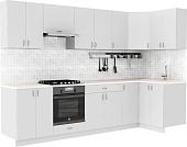 Готовая кухня S-Company Клео глосc 1.2x3.0 правая (белый глянец/белый глянец)
