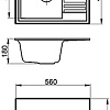 Кухонная мойка Granicom G007 (сахара)