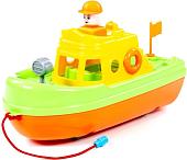 Игрушечный транспорт Полесье Катер Спасатель 47229 (зеленый/желтый/оранжевый)