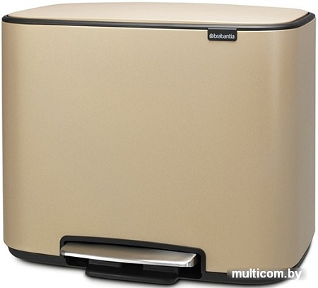 Brabantia Bo Pedal Bin 11л + 23л (минерально-золотой)