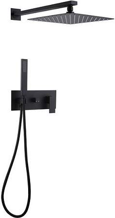 Душевая система Abber Daheim AF8218B (черный матовый)