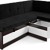 Угловой диван Мебель-АРС Нотис 191х82х116 см M11-27-9 (велюр черный НВ-178/17)