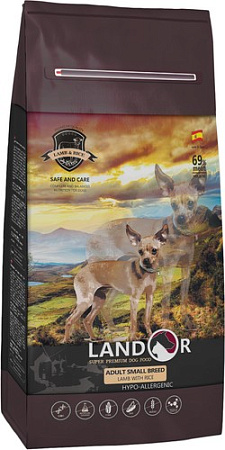 Сухой корм для собак Landor Adult Small Breed Lamb with Rice 15 кг
