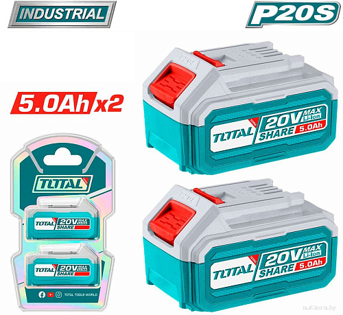 Набор аккумуляторов Total TOSLI240464 (20В/2x5 Ah)