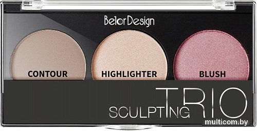 Румяна Belor Design Sculpting Trio (тон 1) 10.9 г