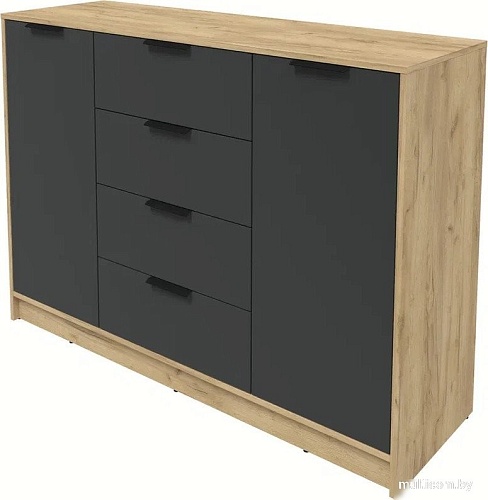 Тумба Интерлиния Концепт КТ-Т140 (антрацит/дуб золотой)