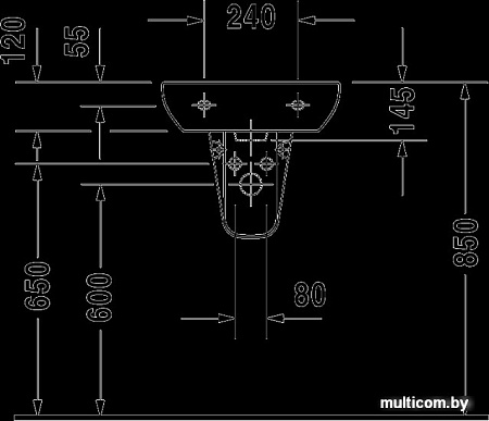 Умывальник Duravit D-Code 45x34 (07054500002)