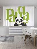 Комплект штор JoyArty Голодная панда 1.45x1.8 м pox_17652_145x180 (2 шт)