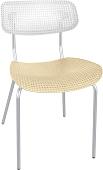 Стул Sheffilton SHT-S85М (белый/бежевый/хром лак)