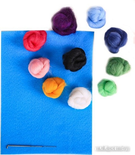 Набор для создания поделок/игрушек Школа талантов Живопись шерстью. Фламинго 3803463