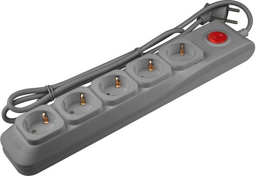 Сетевой фильтр Uniel Lux S-GSL5-3 (серый)