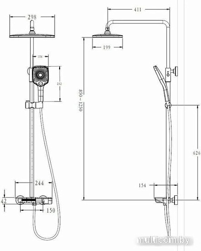 Душевая система Esko ST30105