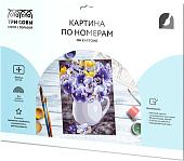 Картина по номерам Три совы Анютины глазки КК_44066