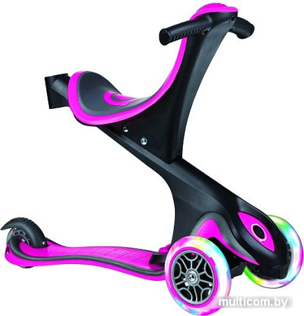 Самокат Globber Evo 5 в 1 Lights (розовый)