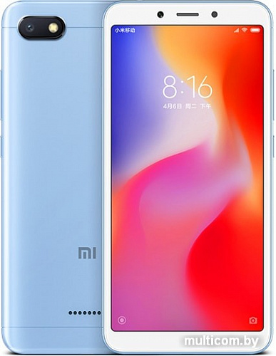 Смартфон Xiaomi Redmi 6A 2GB/32GB международная версия (голубой)