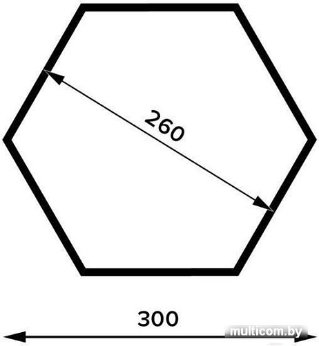 Полка DOMAX FHS 300 Hexagonal Shelf DS 300x260x115x18 (сонома оак)