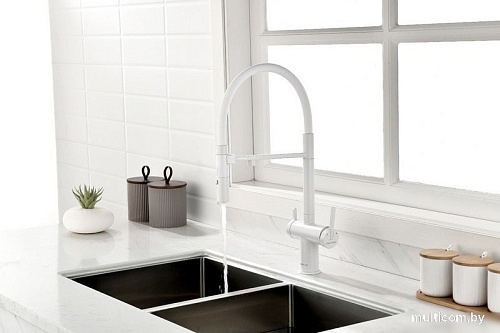 Смеситель Paulmark Gravity Gr213888-WH (белый/белый матовый)