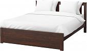 Кровать Ikea Сонгесанд 200x160 (коричневый, основание Леирсунд) 792.410.92
