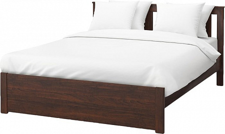 Кровать Ikea Сонгесанд 200x160 (коричневый, основание Леирсунд) 792.410.92