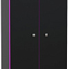 Шкаф распашной МДК Black 2-х створчатый BL-СК2Ф 490x800x1980 (черный/кромка фуксия)