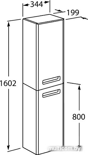 Roca The Gap Шкаф-пенал левый белый (ZRU9302739)