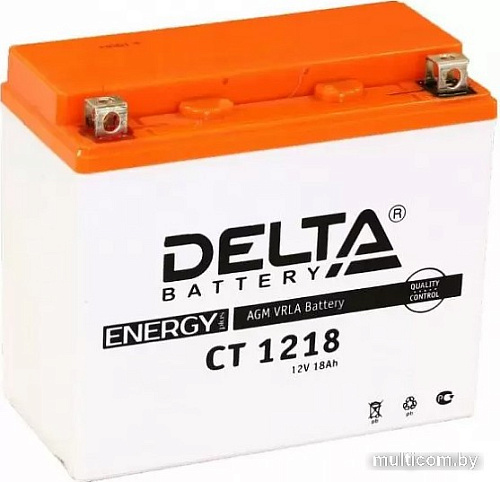 Мотоциклетный аккумулятор Delta CT 1218 (YTX20-BS,YTX20H, Y16B-CX, YB16-B, YB18-A) (18 А·ч)
