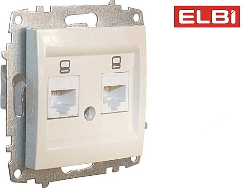 Розетка компьютерная Elbi Zena-Vega 609-010300-248 (кремовый)