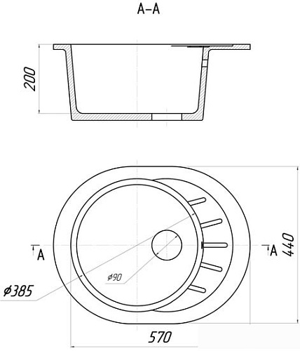 Кухонная мойка Gerhans A03 (белый)