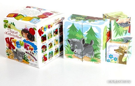 Кубики Десятое королевство Дикие животные и их малыши 00699