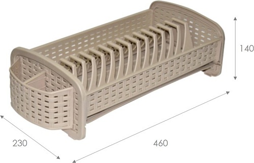 Сушилка для посуды Violet Ротанг 270120 (латте)