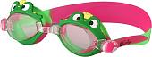 Очки для плавания Indigo Лягушка 1721 G (зеленый/красный)