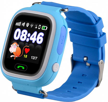 Умные часы Smart Baby Watch Q80 (голубой/синий)