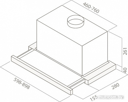 Кухонная вытяжка Elica Elite 26 IX/A/90/VT [PRF0094215]