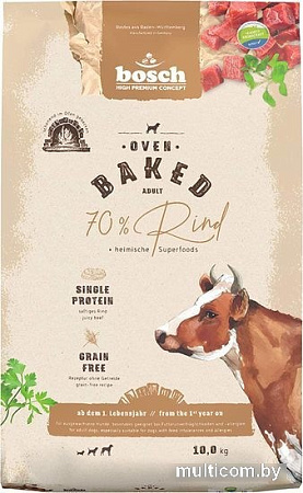 Сухой корм для собак Bosch HPC Oven Baked 70% Beef 10 кг