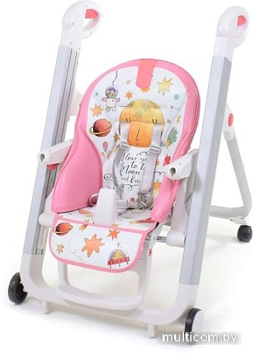 Высокий стульчик Nuovita Futuro Bianco (розовый космос)