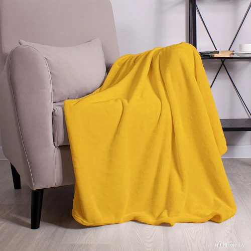 Плед Casa Conforte Royal Flannel 150x200 6155359 (желтый)