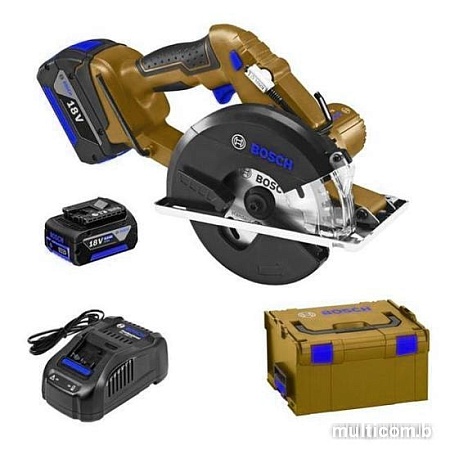 Дисковая пила Bosch GKM 18 V-LI Professional 06016A4002 (два аккумулятора 5 А*ч)