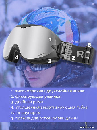 Горнолыжная маска (очки) RockBros 10097 (черный)