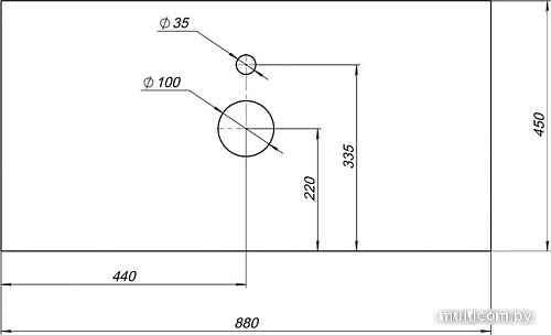 Aquanet Столешница Nova Lite 257613 (мрамор)