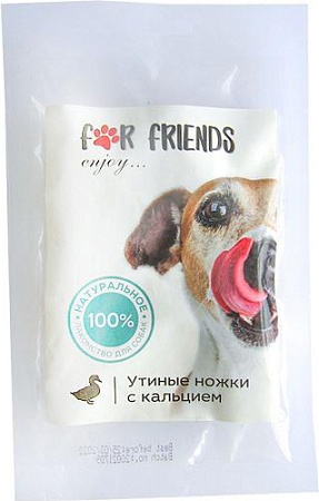 Лакомство для собак For Dogs Утиные ножки с кальцием 50 г