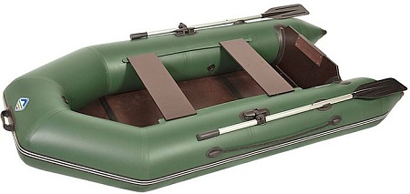 Моторно-гребная лодка Лоцман Стандарт 260 ЖС (зеленый)
